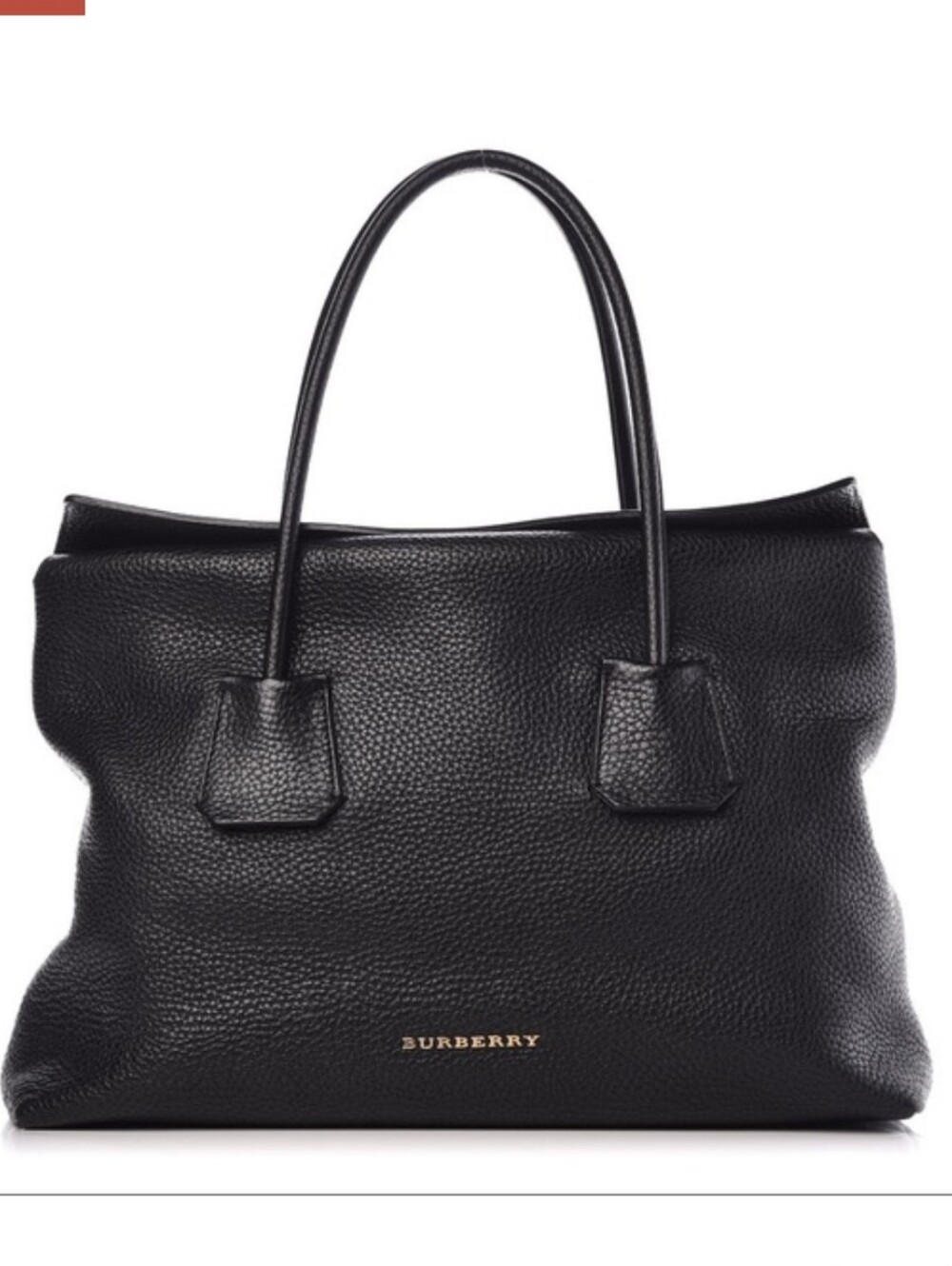 Burberry Medium Baynard Tote in Black Pebbled Grained Leather - Picture 1 of 16